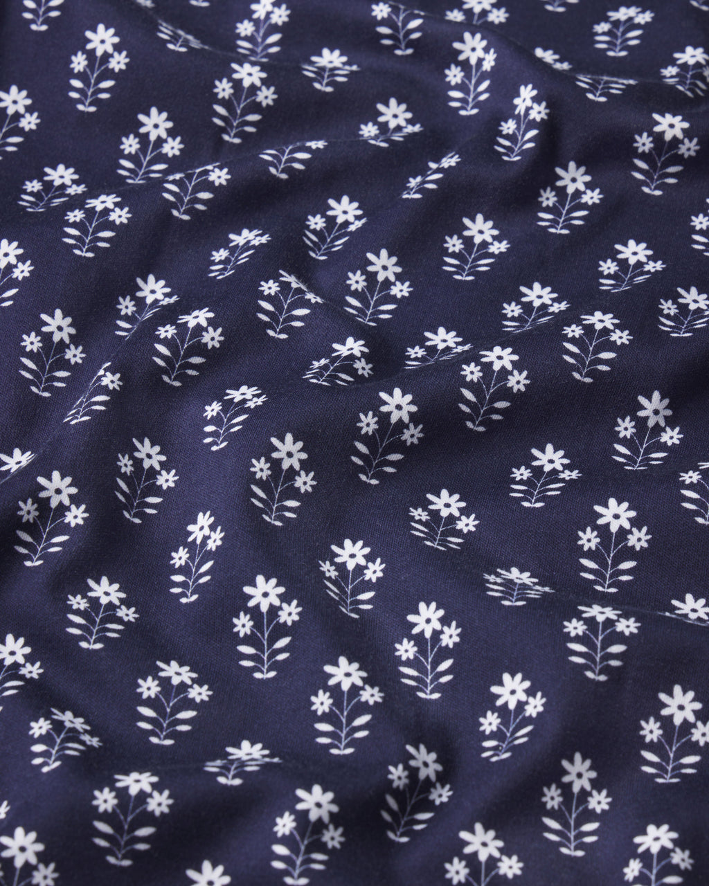 Pima Short-Long Set in English Navy Posy