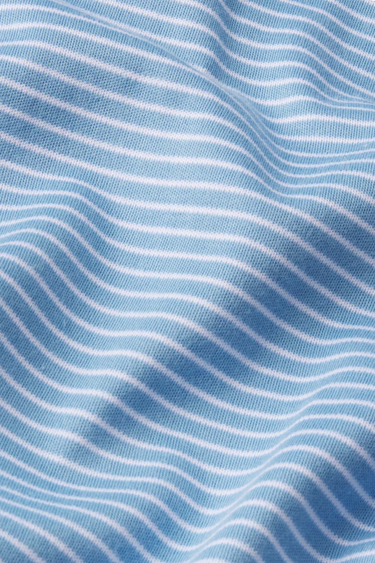 Pima Robe in Serene Blue Stripe