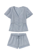 Celeste Shorts Set in Dusty Blue