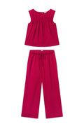 Celeste Tank-Long Set in Bordeaux