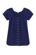 Charlie Nightgown in Blue Depths Seersucker