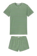 Pima Crew Shorts Set in Comfrey Club Stripe