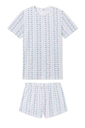 Pima Crew Shorts Set in Haven Blue Garden Arbor