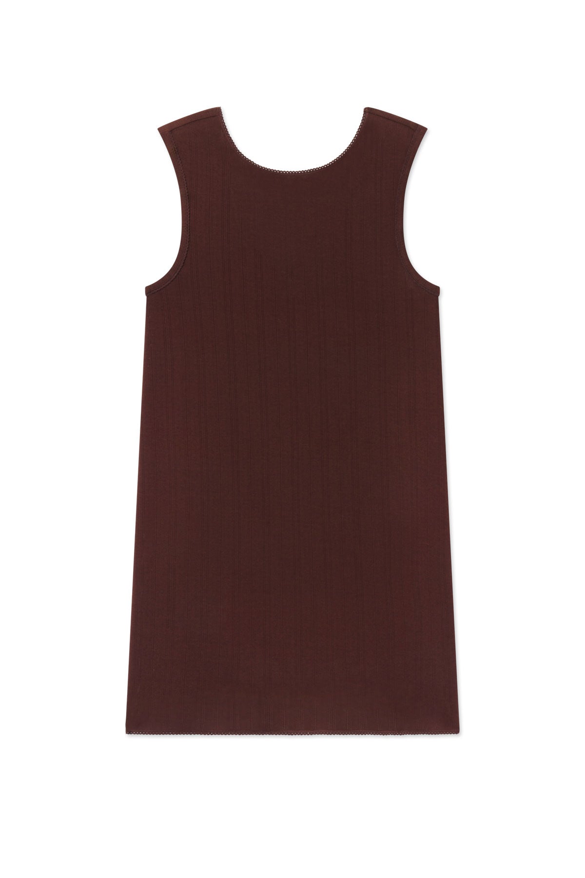 Pointelle Tank Gown in Cocoa