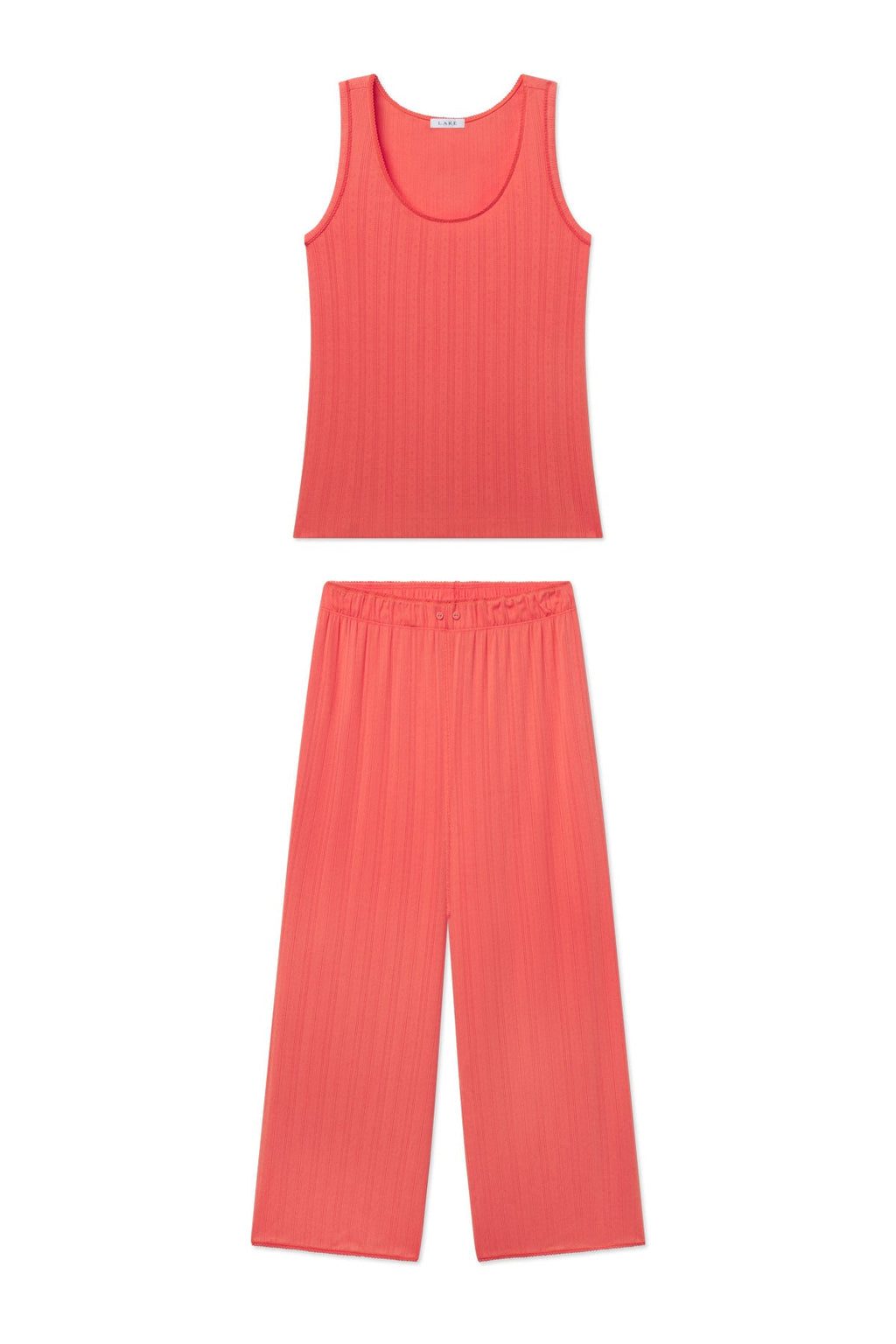 Pointelle Tank-Long Set in Terrace