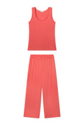 Pointelle Tank-Long Set in Terrace
