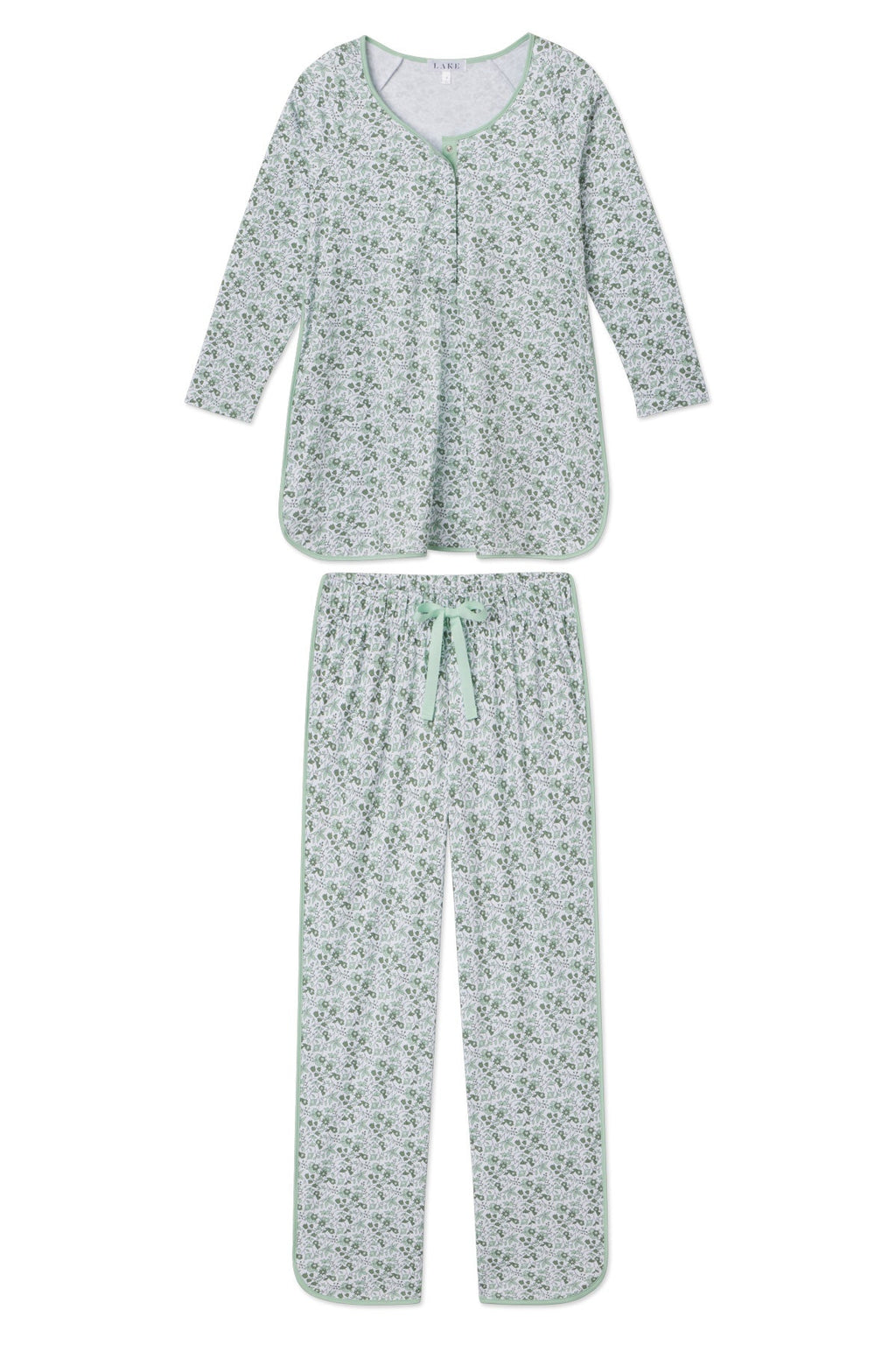 Pima Maternity Long-Long Set in Topiary Garden Floral