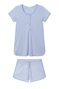 Pima Maternity Shorts Set in Hydrangea