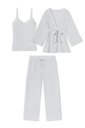 Maternity DreamModal® Kimono Three-Piece Set in Fog