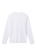 Men's Long Sleeve Pima Pocket Tee in White