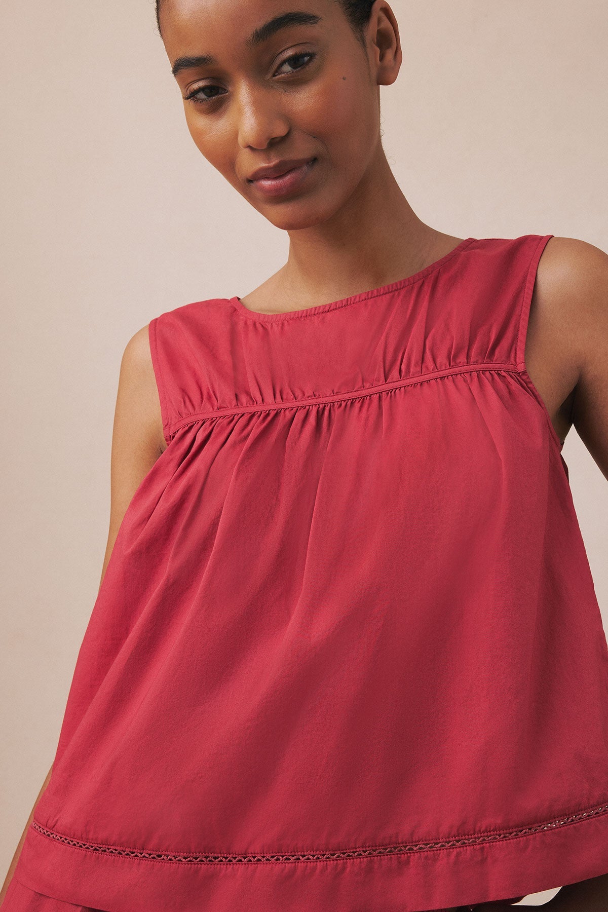 Celeste Tank-Long Set in Bordeaux