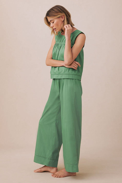 Celeste Tank-Long Set in Comfrey