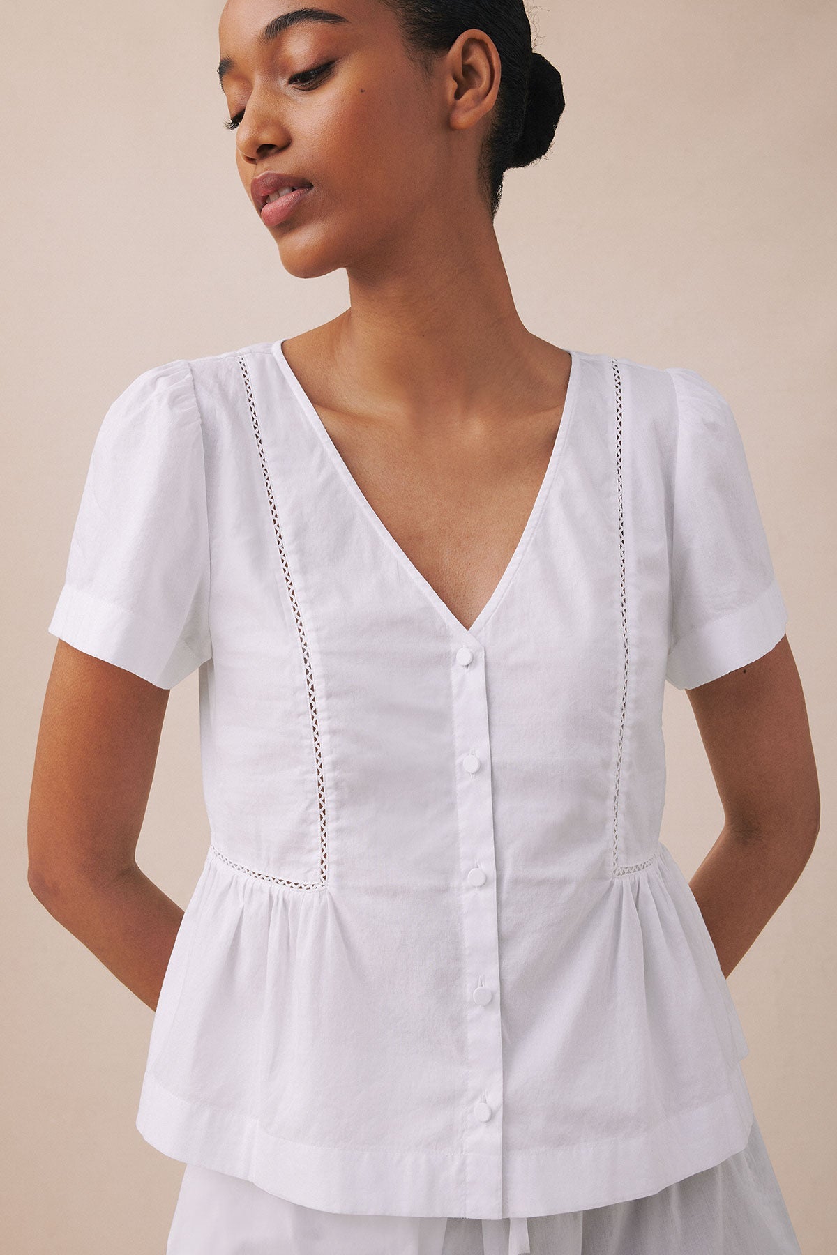 Celeste Shorts Set in White