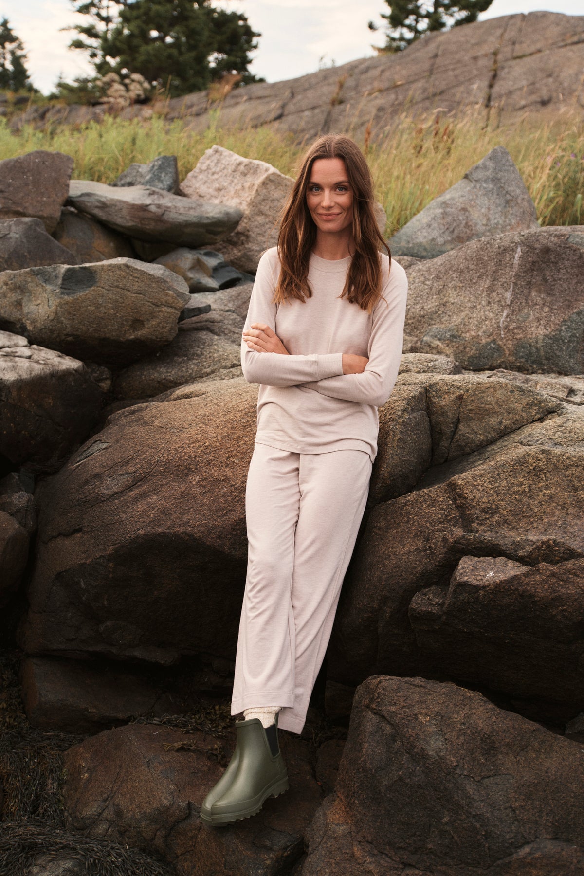 Relax Pants Set in Oat Heather