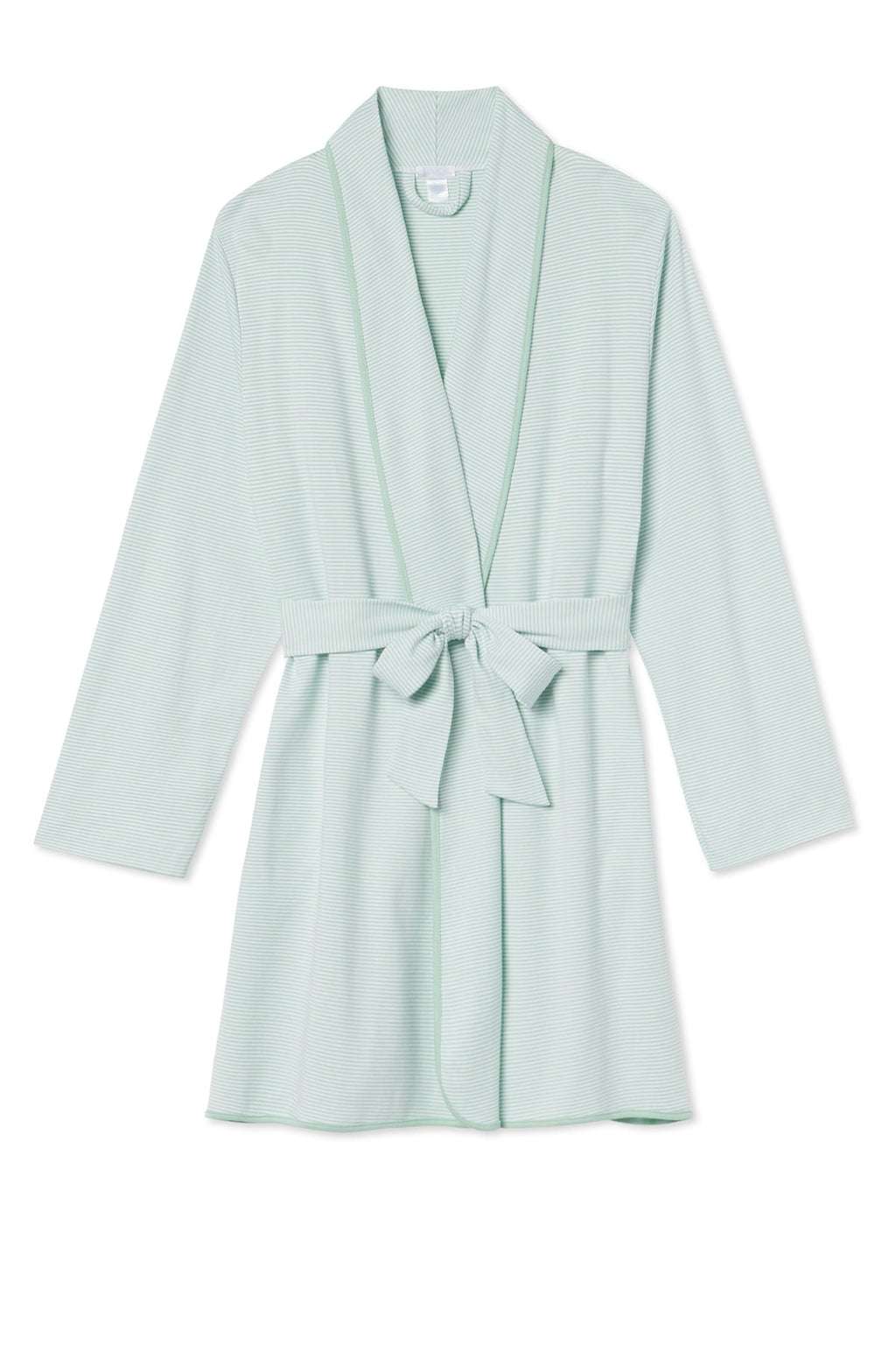 Pima Short Robe in Parisian Green