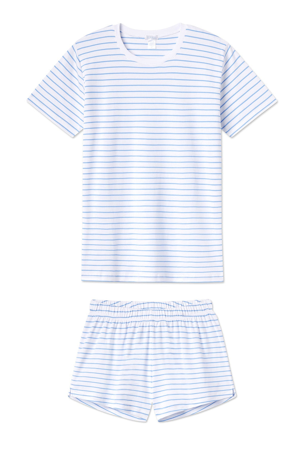 Pima Crew Shorts Set in Baltic Blue
