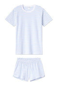Pima Crew Shorts Set in Baltic Blue