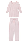 Pima Maternity Long-Long Set in English Rose Stripe