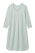 Pima Maternity Long Sleeve Nightgown in Parisian Green