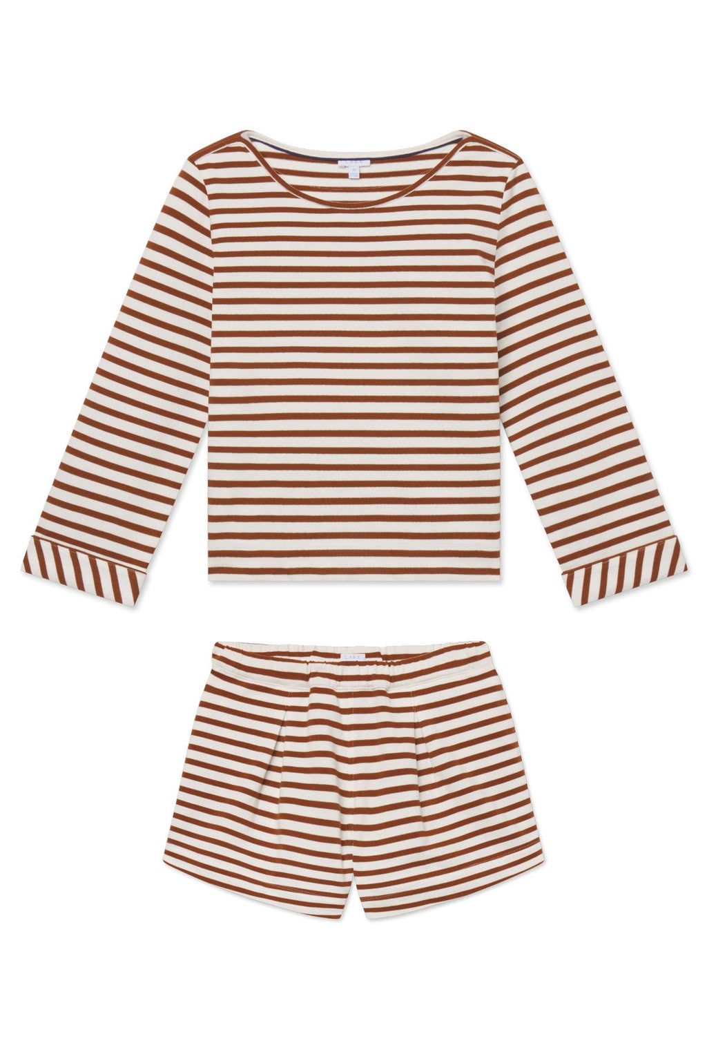 Field Short Set in Cinnamon Tricot Stripe
