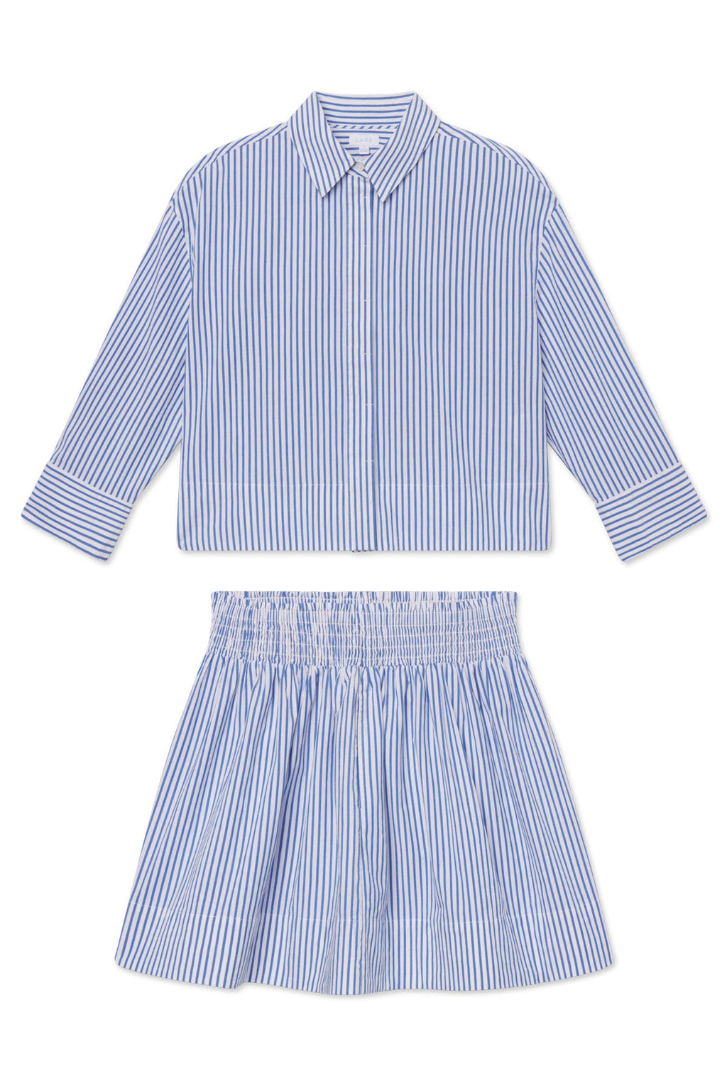Switch Skirt Set in Diver Blue Bengal Stripe