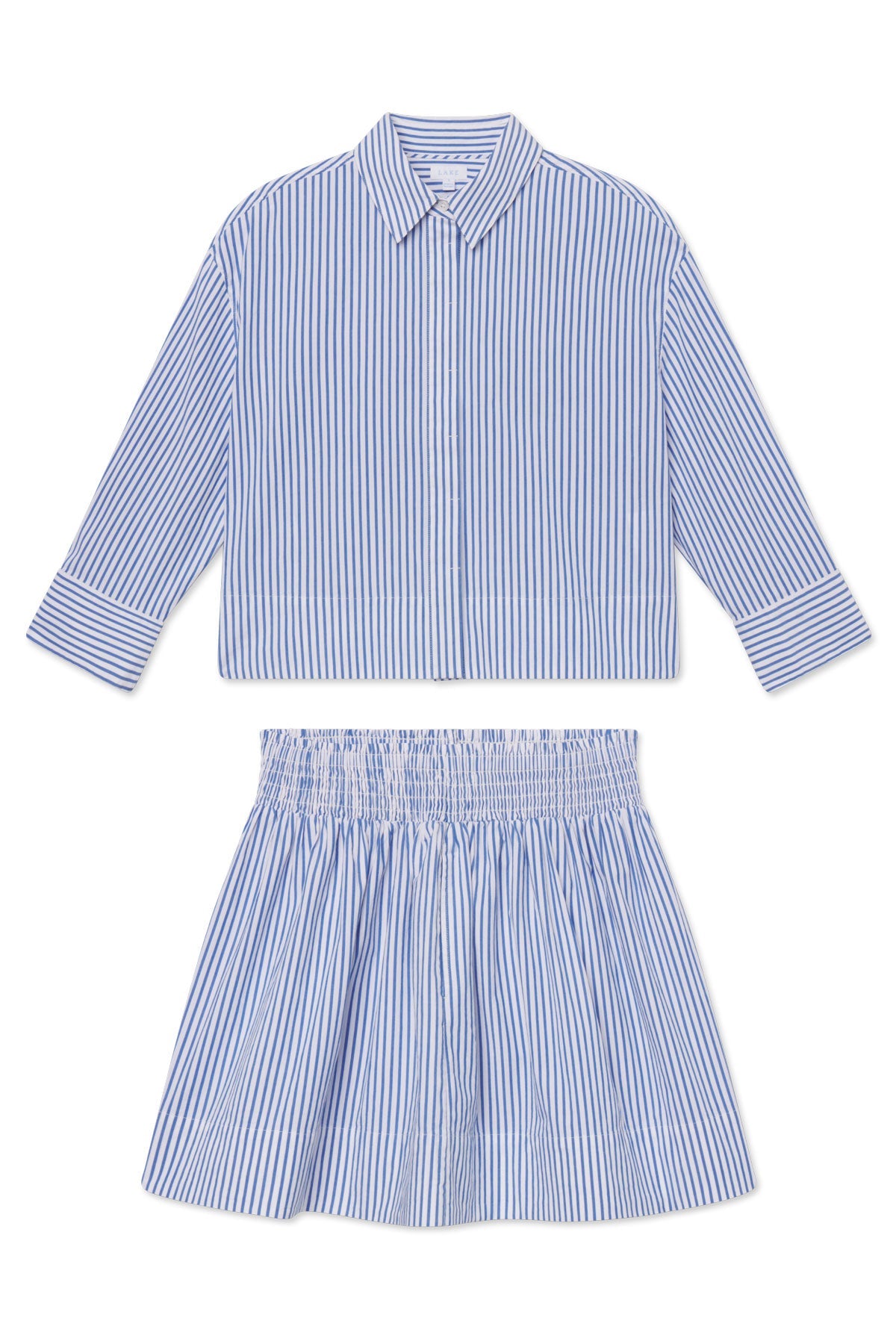 Switch Skirt Set in Diver Blue Bengal Stripe