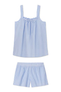 Alice Shorts Set in Blue Seersucker