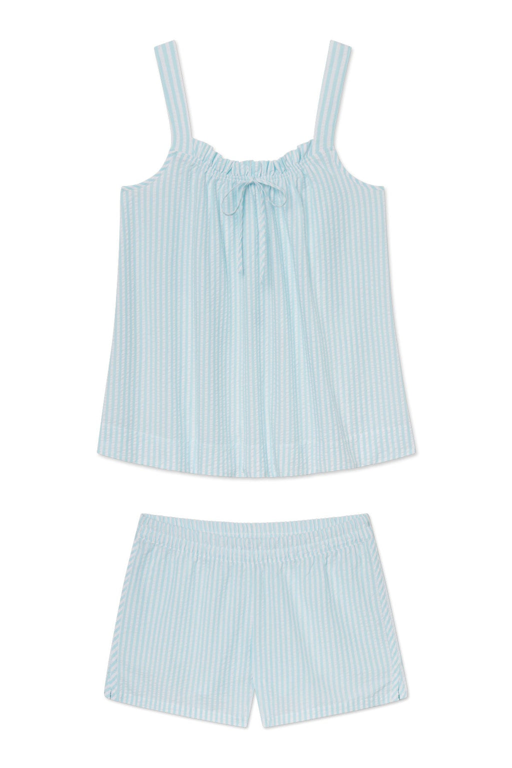 Alice Shorts Set in Salt Spray Seersucker