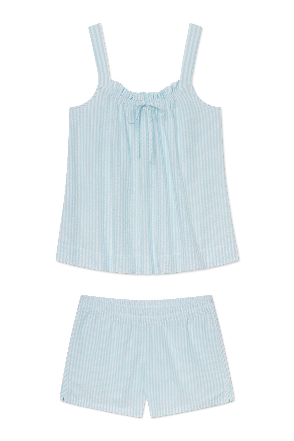 Alice Shorts Set in Salt Spray Seersucker
