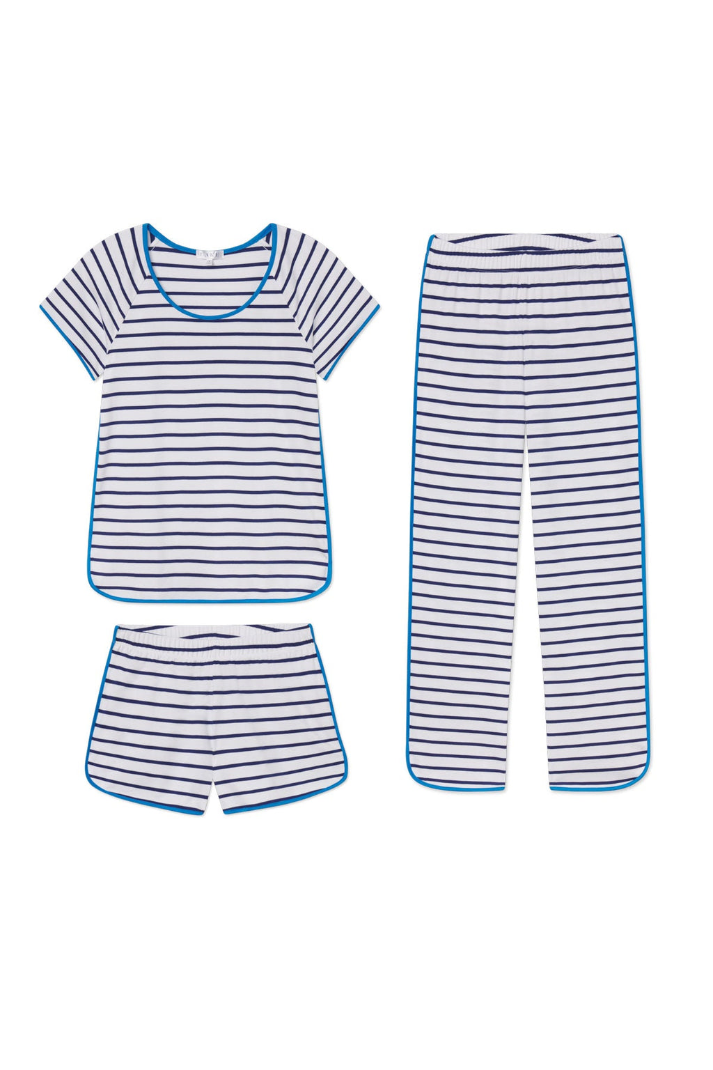 Pima Bundle in Blue Depths Anchor Stripe