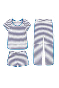 Pima Bundle in Blue Depths Anchor Stripe