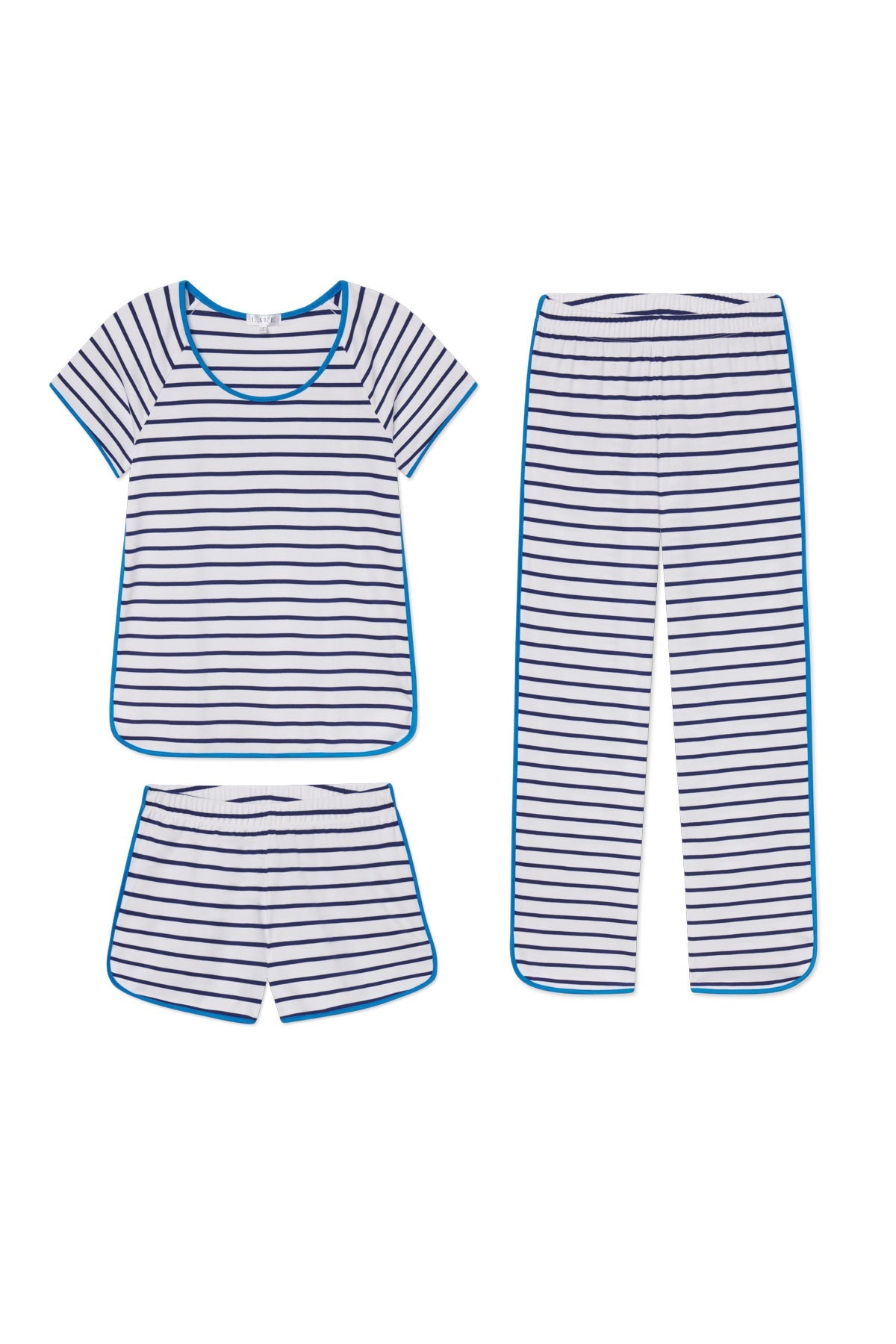 Pima Bundle in Blue Depths Anchor Stripe