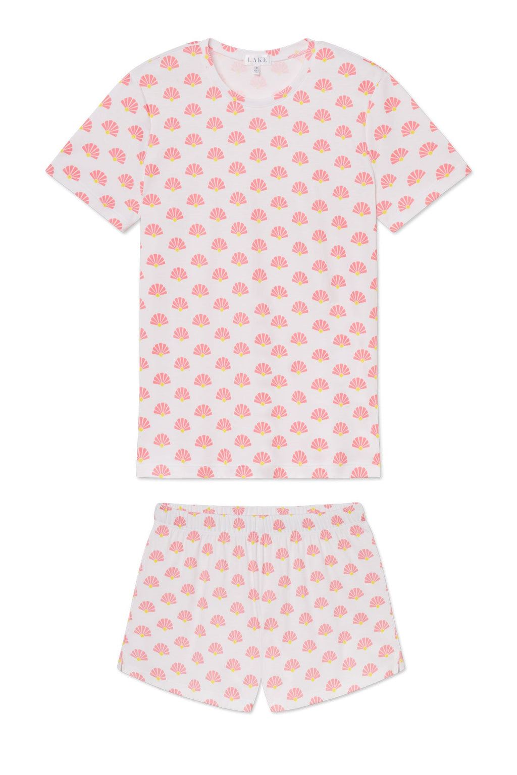 Pima Crew Shorts Set in Gelato Scallop Shell