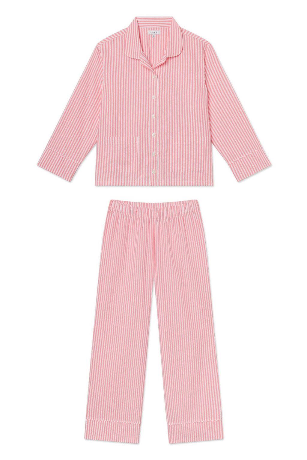 Georgie Pocket Pants Set in Gelato Seersucker