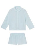 Georgie Pocket Shorts Set in Salt Spray Seersucker