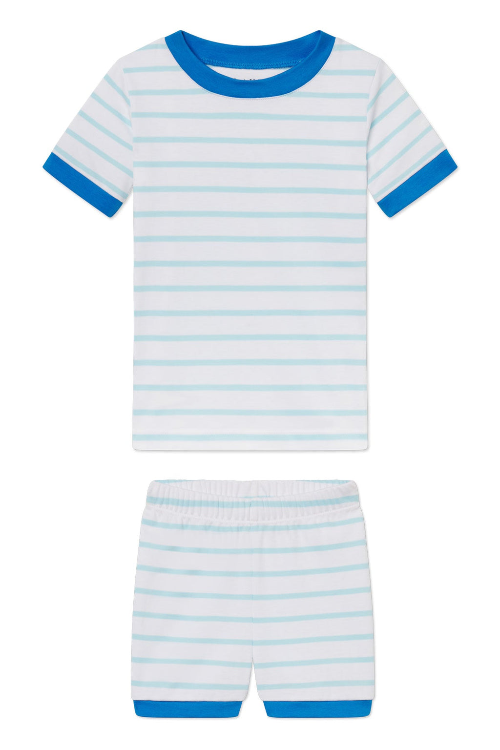 Kids Shorts Set in Salt Spray Anchor Stripe