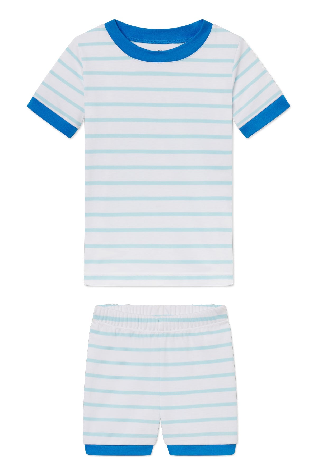 Kids Shorts Set in Salt Spray Anchor Stripe