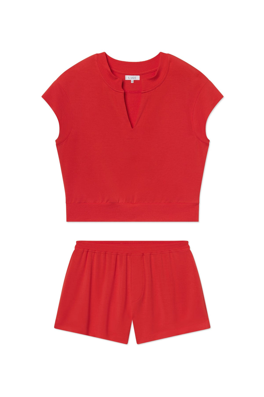 Relax Short Sleeve Shorts Set in Tart