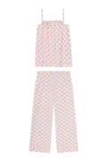 Pima Ruffle Pants Set in Gelato Scallop Shell