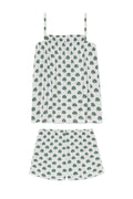 Pima Ruffle Shorts Set in Eden Scallop Shell