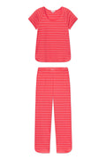 Pima Short-Long Set in Bougainvillea Boating Stripe