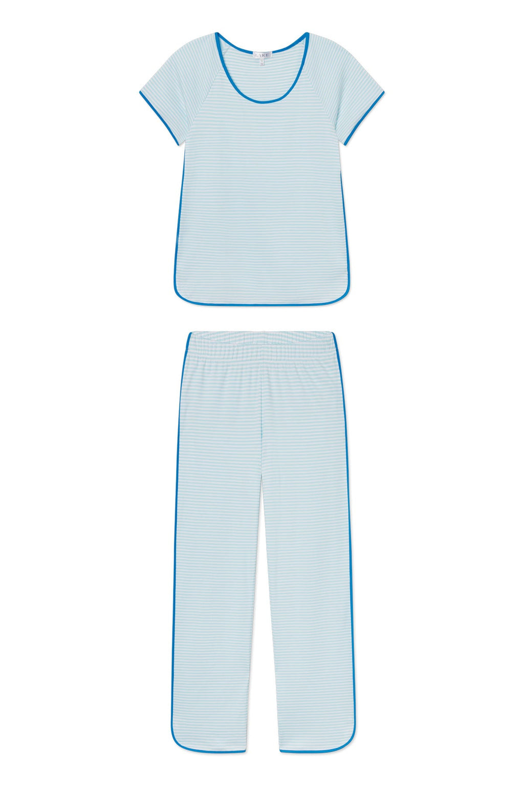 Pima Short-Long Set in Salt Spray Heritage Stripe
