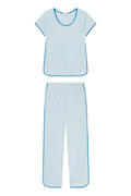 Pima Short-Long Set in Salt Spray Heritage Stripe