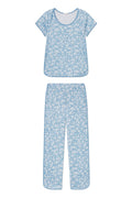 Pima Short-Long Set in Serene Blue Anemones