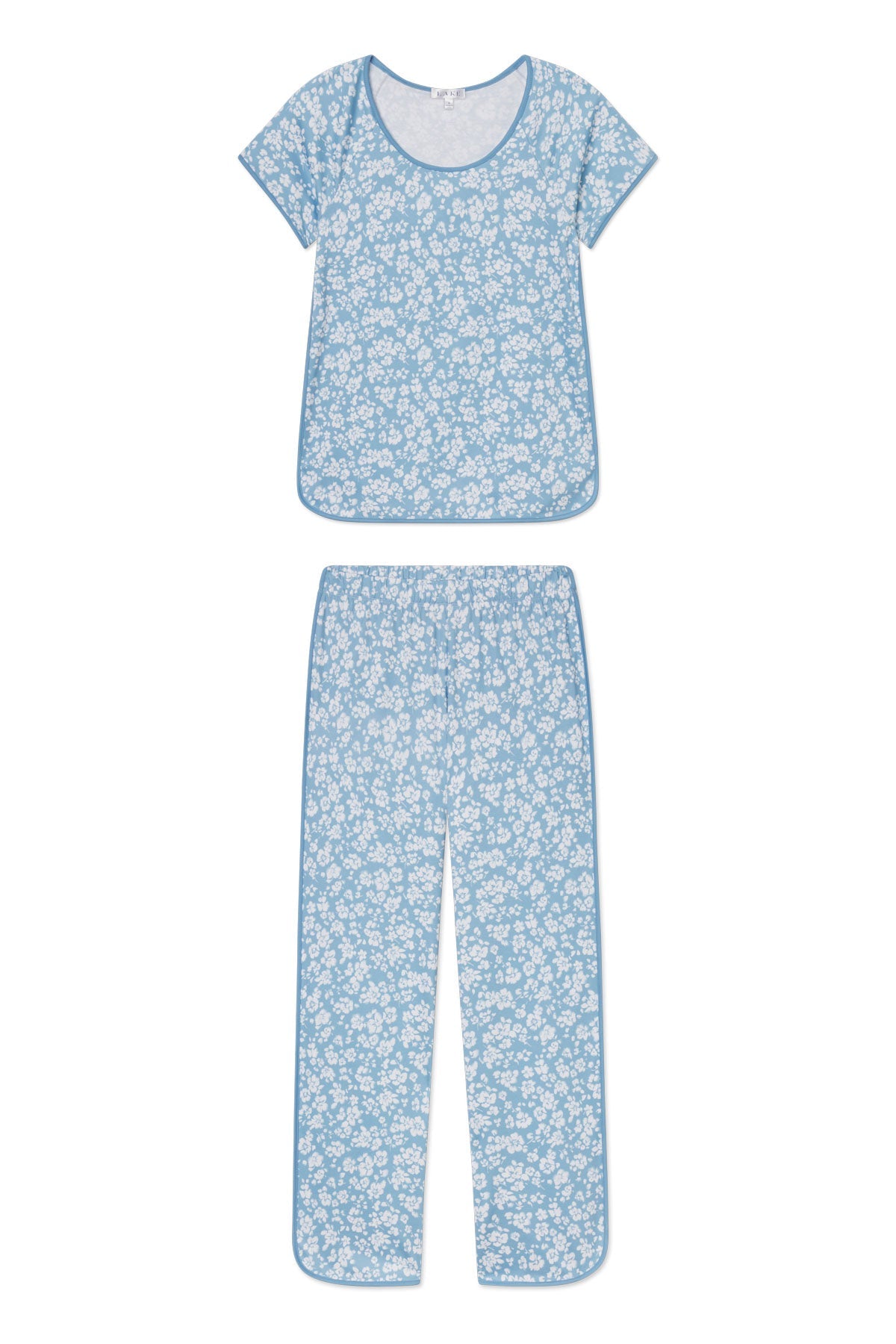 Pima Short-Long Set in Serene Blue Anemones