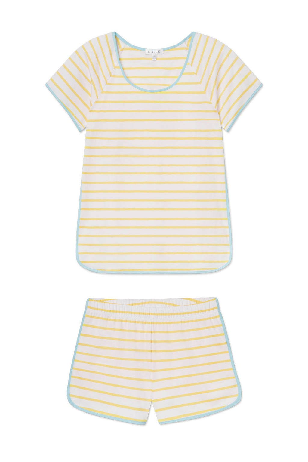 Pima Shorts Set in Zest Anchor Stripe