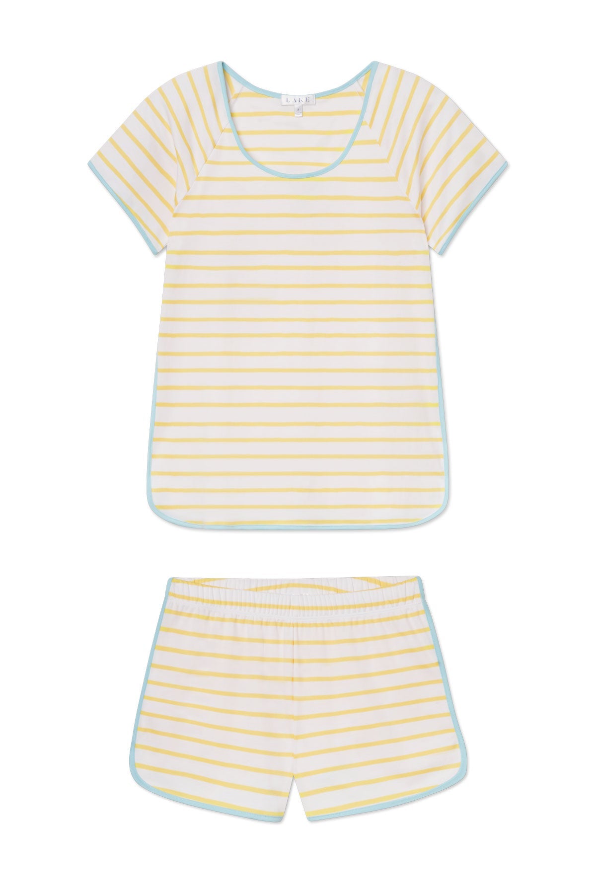 Pima Shorts Set in Zest Anchor Stripe