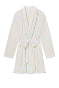 Pima Short Robe in Zest Boating Stripe