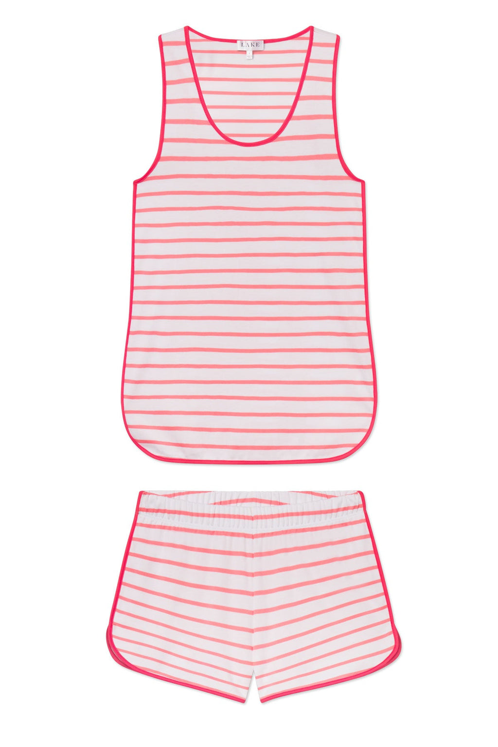 Pima Tank-Short Set in Gelato Anchor Stripe