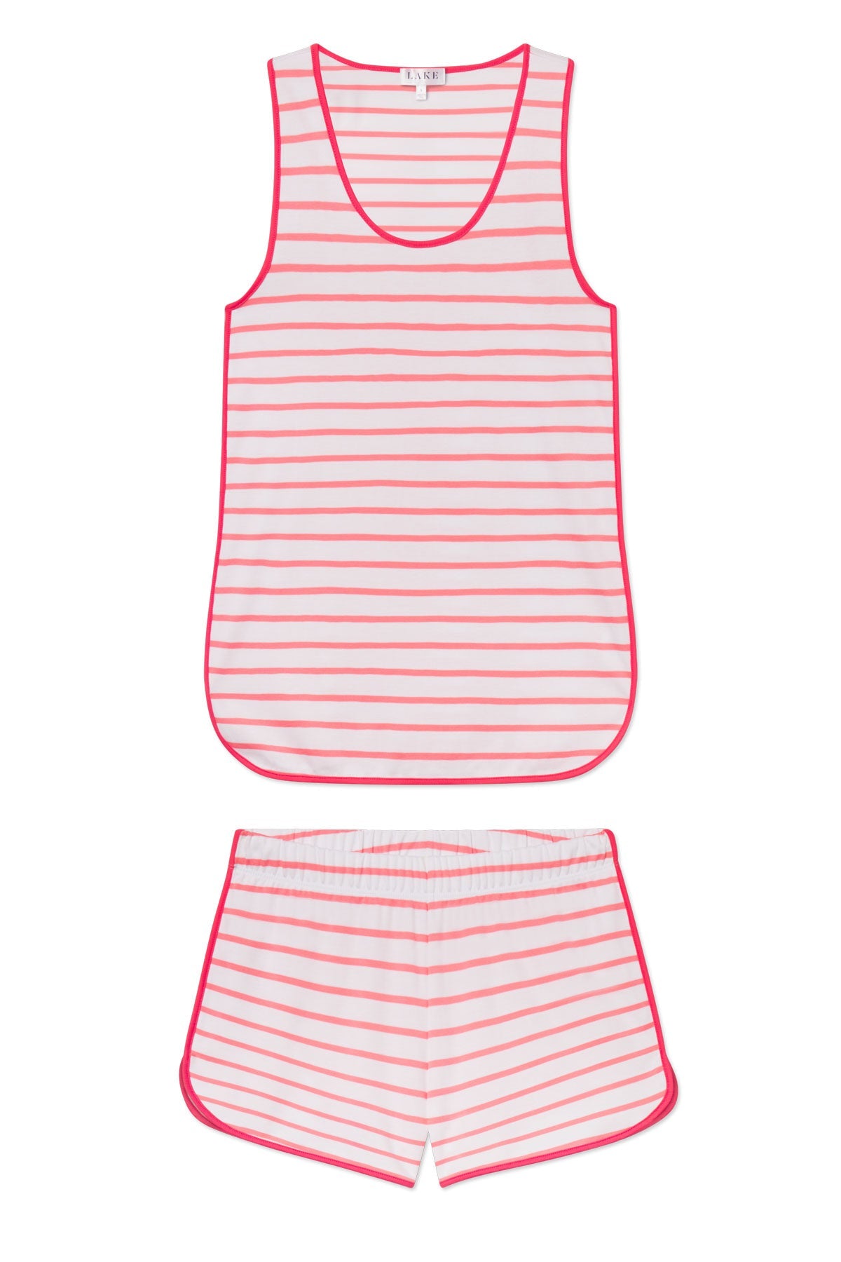 Pima Tank-Short Set in Gelato Anchor Stripe